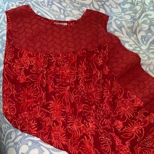 Red mini dress